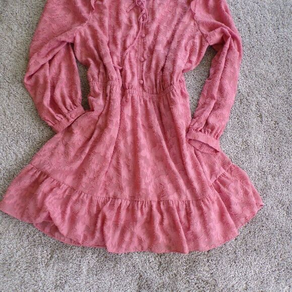 Lauren Conrad pink ruffle dress XXL - Picture 3 of 8